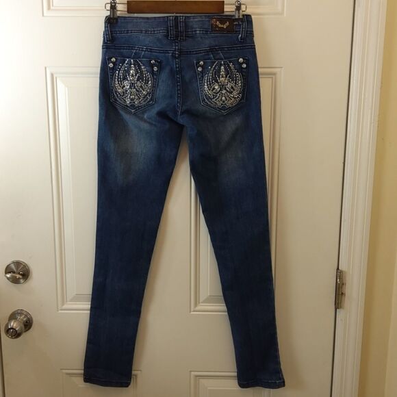 h & g five pocket skinny leg Jeans with bling - Picture 11 of 13